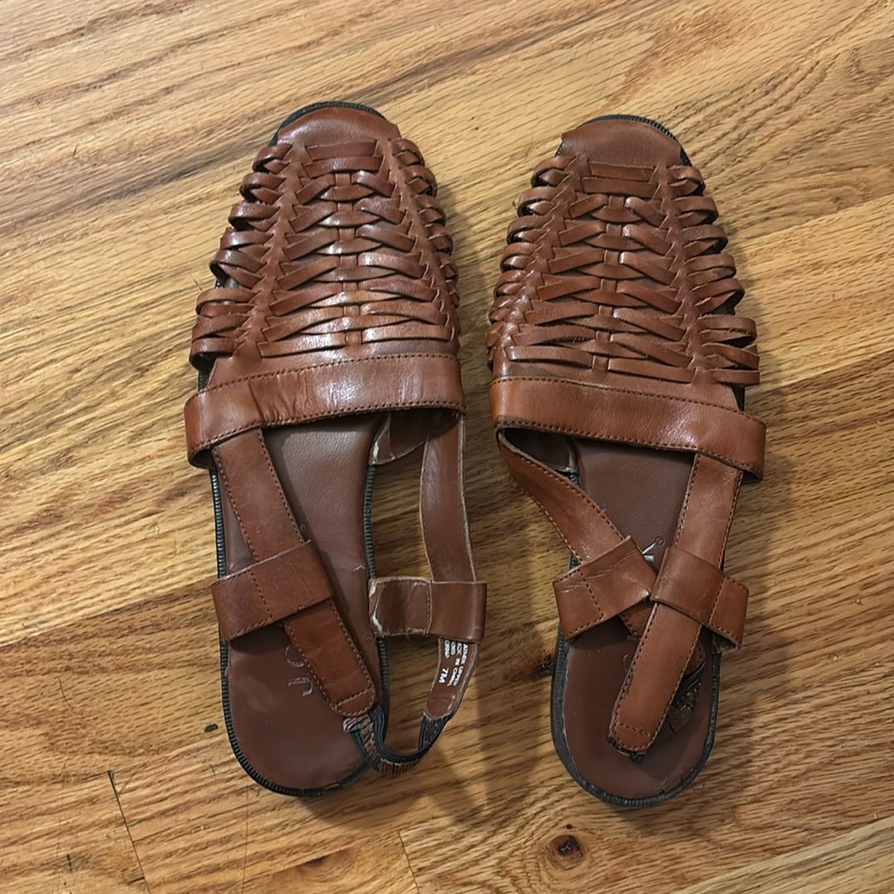 J G Hook  women sandal size 7‎ brown  color